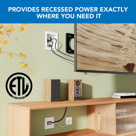 Mount-It! triple outlet recessed power for organized devices