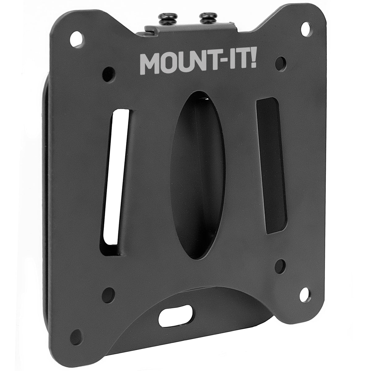 Mount-It! Ultra Low Profile fixed mount close-up showing a slim wall integration.