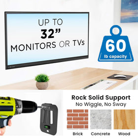 Mount-It! VESA 75x75/100x100 compatibility enables broad TV support.