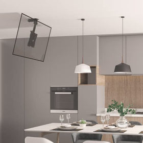 Mount Plus hinge detail close-up highlighting durable swivel and smooth tilt mechanism benefit