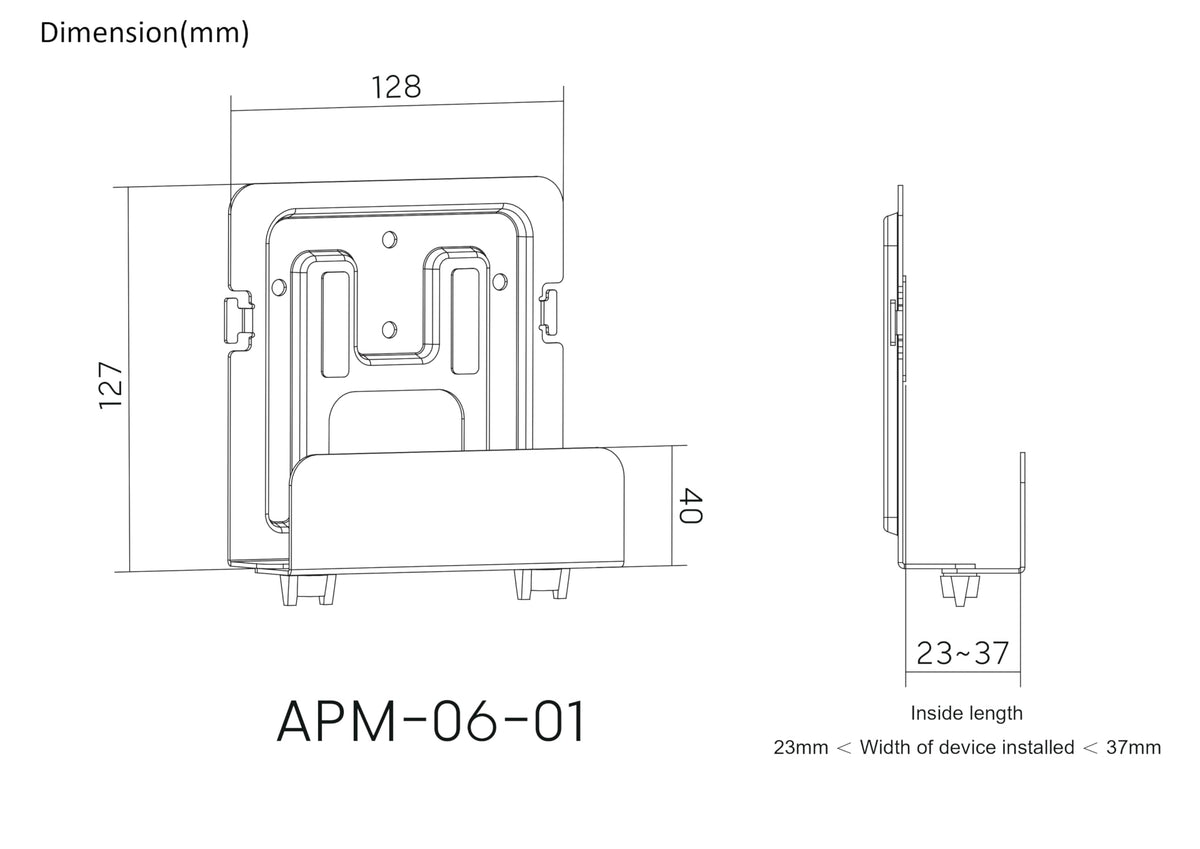 Mount Plus MP-APM-06-01 compact design for narrow devices up to 11 lbs