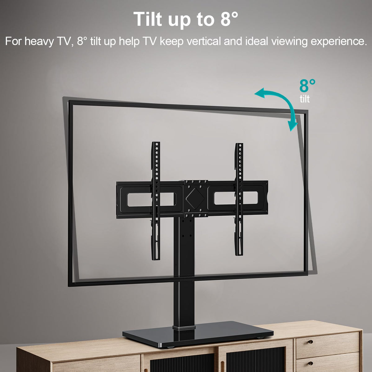 MOUNT PRO safety lock screw detail to prevent TV detachment