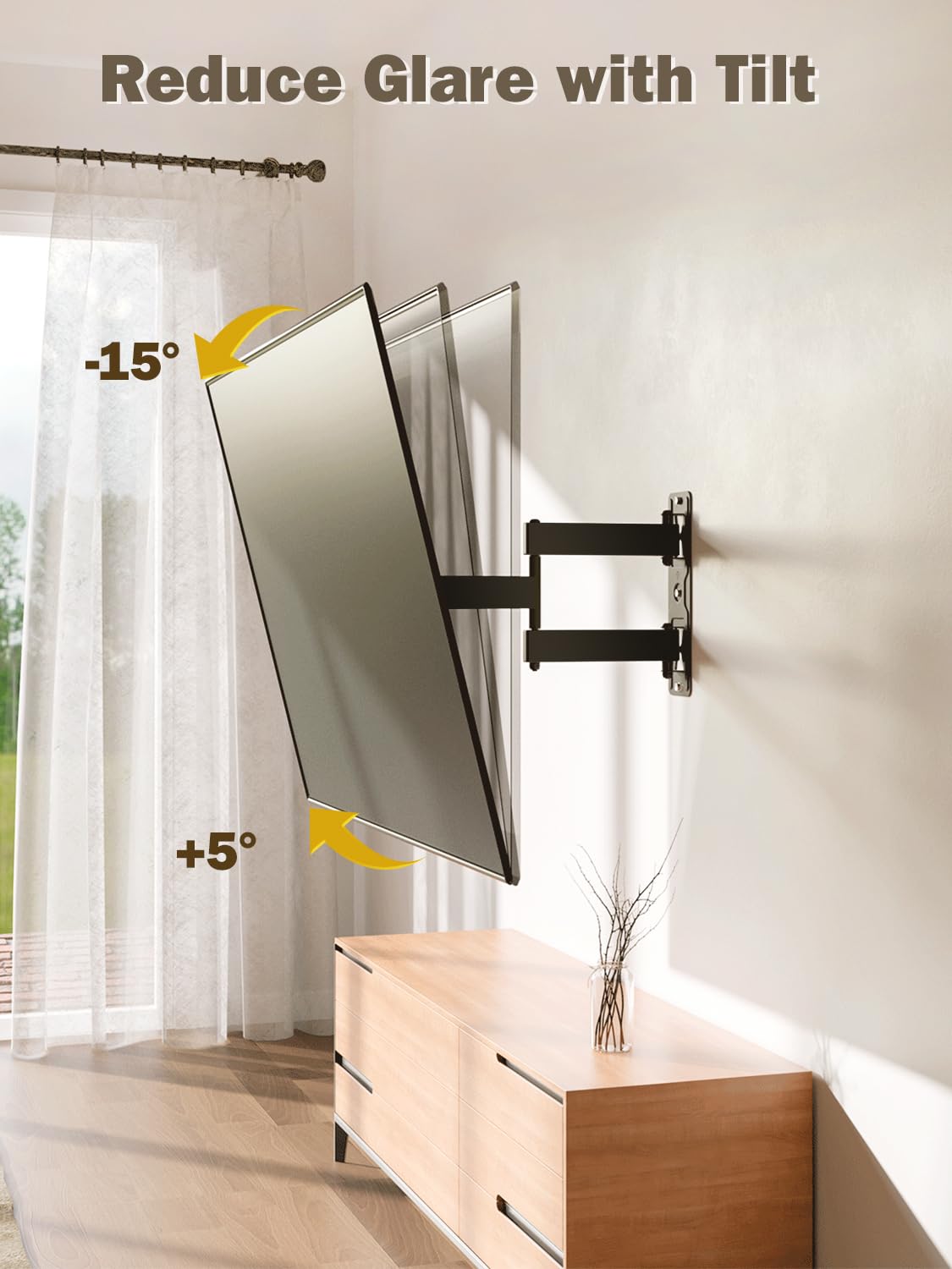Mounting Dream extended arm showing reach and flexible positioning benefit