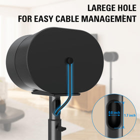 Mounting Dream Era 300 cable-management hole keeps cords neatly hidden behind