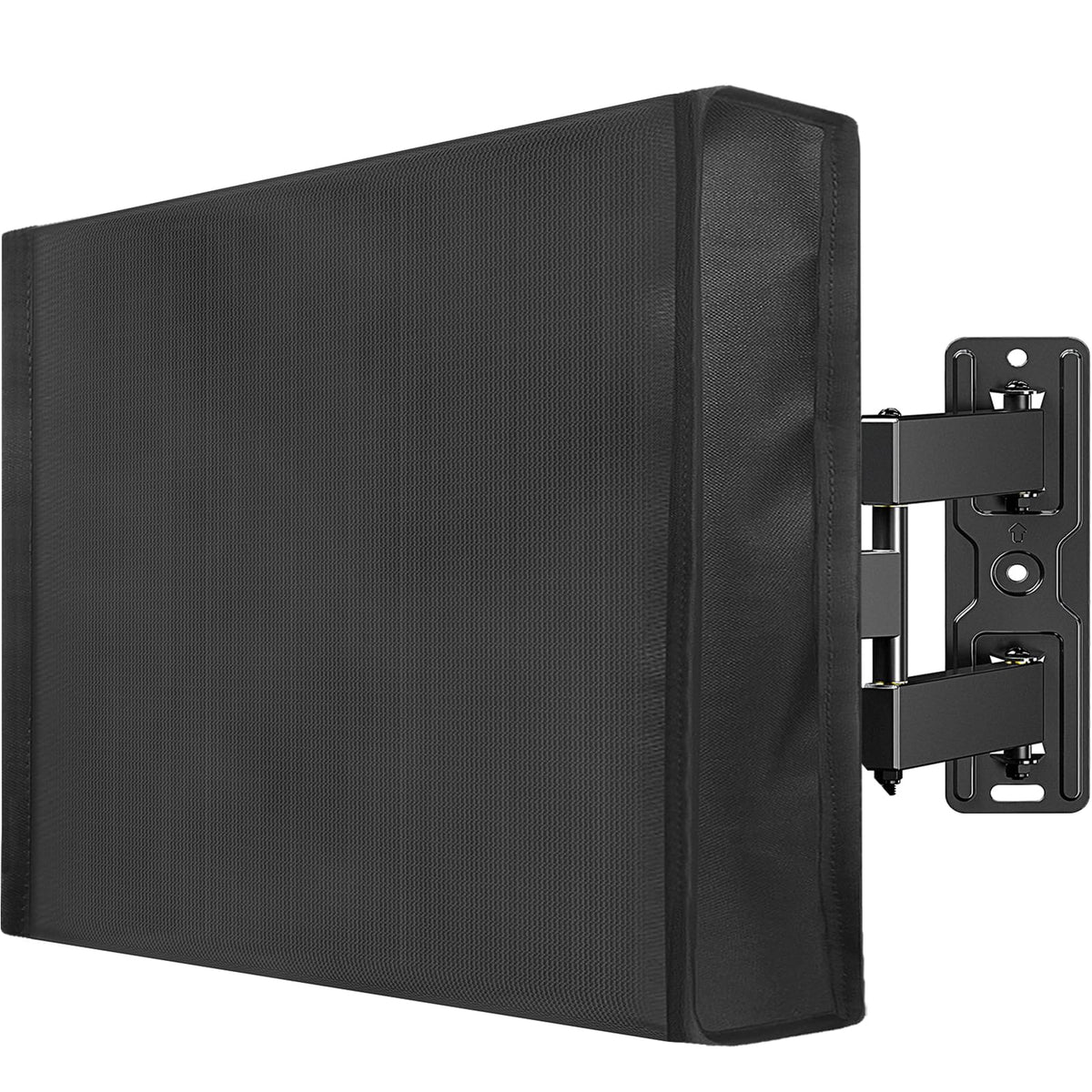 Mounting Dream front view of covered TV showing full protection benefit