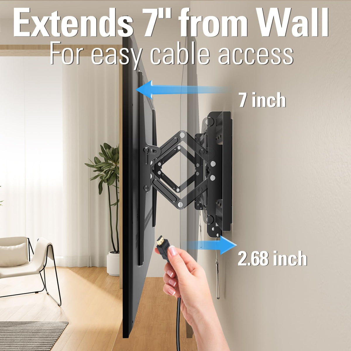 Mounting Dream heavy duty steel construction ensures sturdy support for large displays