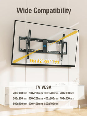 Mounting Dream mounted TV in living room showing neat, space-saving installation