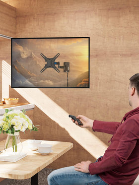 Mounting Dream installed in RV lifestyle demonstrating space-saving viewing