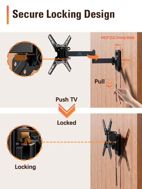 Mounting Dream quick release strap enabling fast TV removal convenience