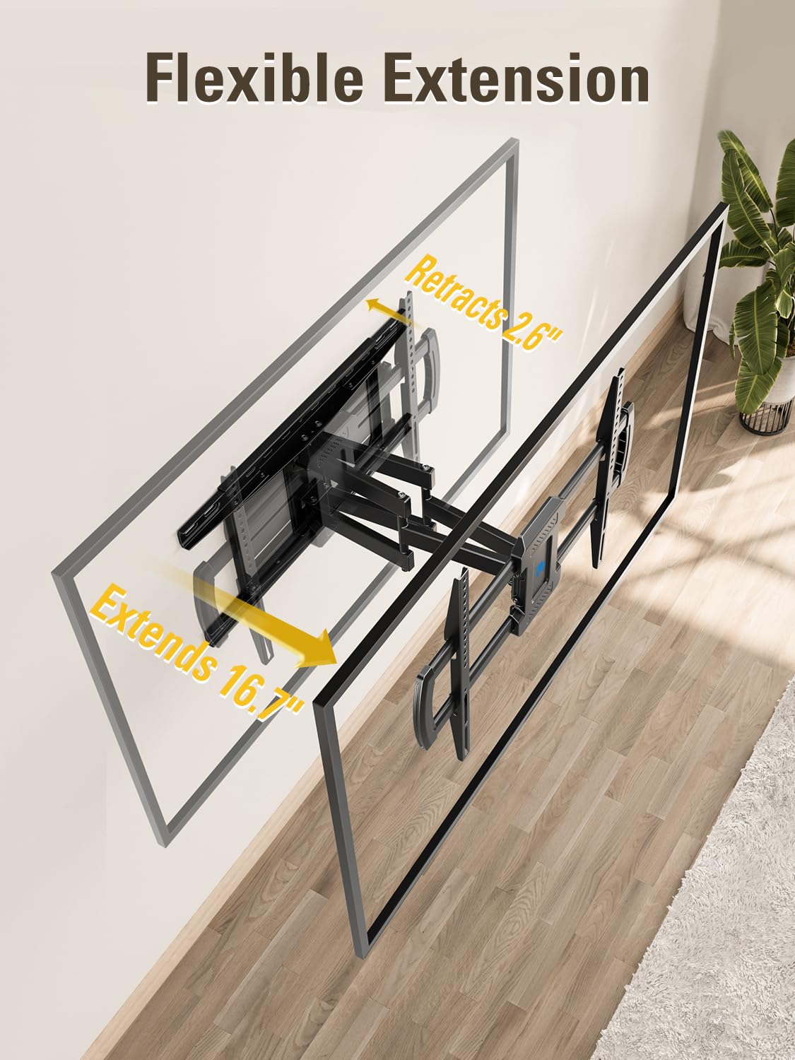 Mounting Dream MD2296-24K supports VESA up to 600x400mm for compatibility.