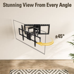 Max VESA 600x400 compatibility for most large TVs.
