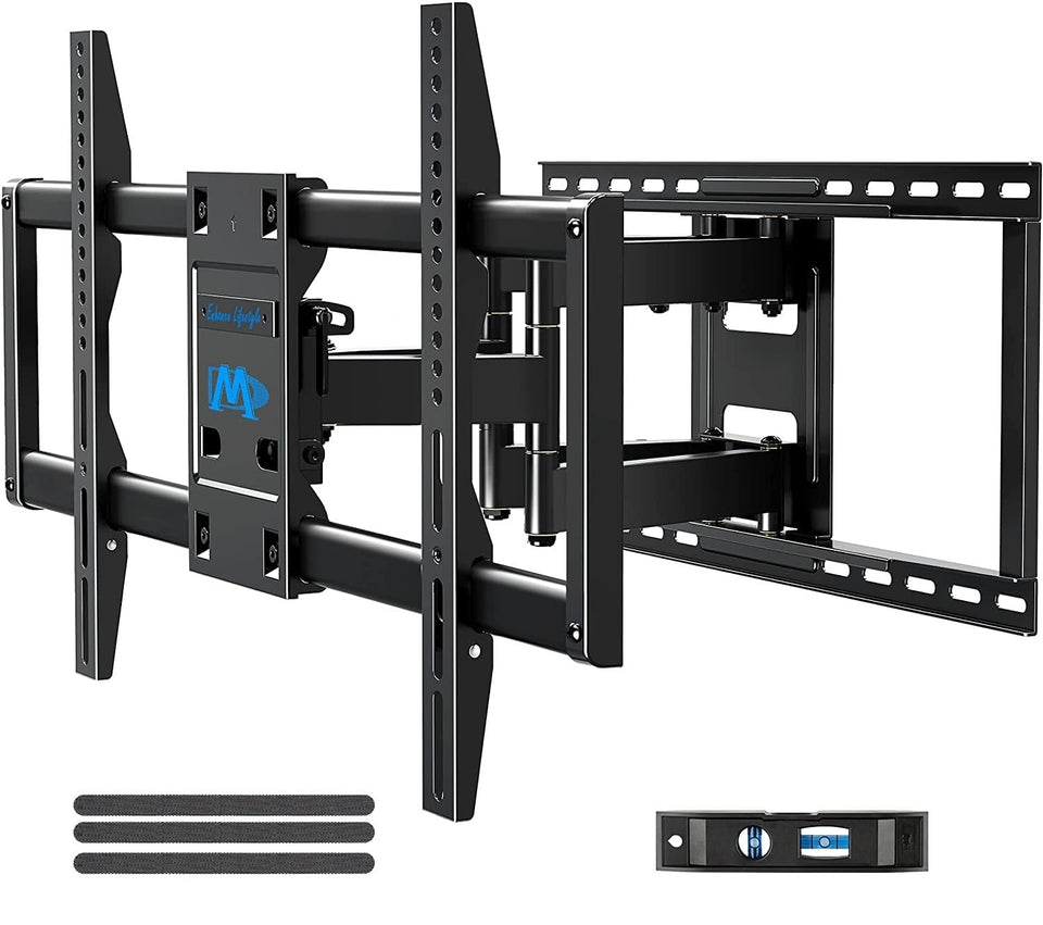 Mounting Dream MD2298-XL full-motion wall mount enables versatile viewing options.