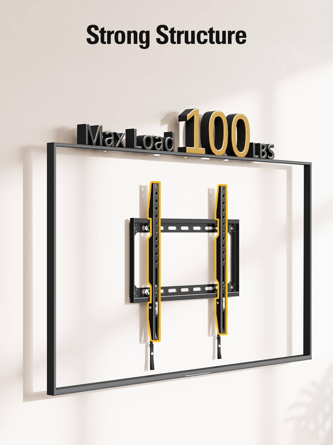 Ultra-sturdy one-piece plate anchors against studs and brick.
