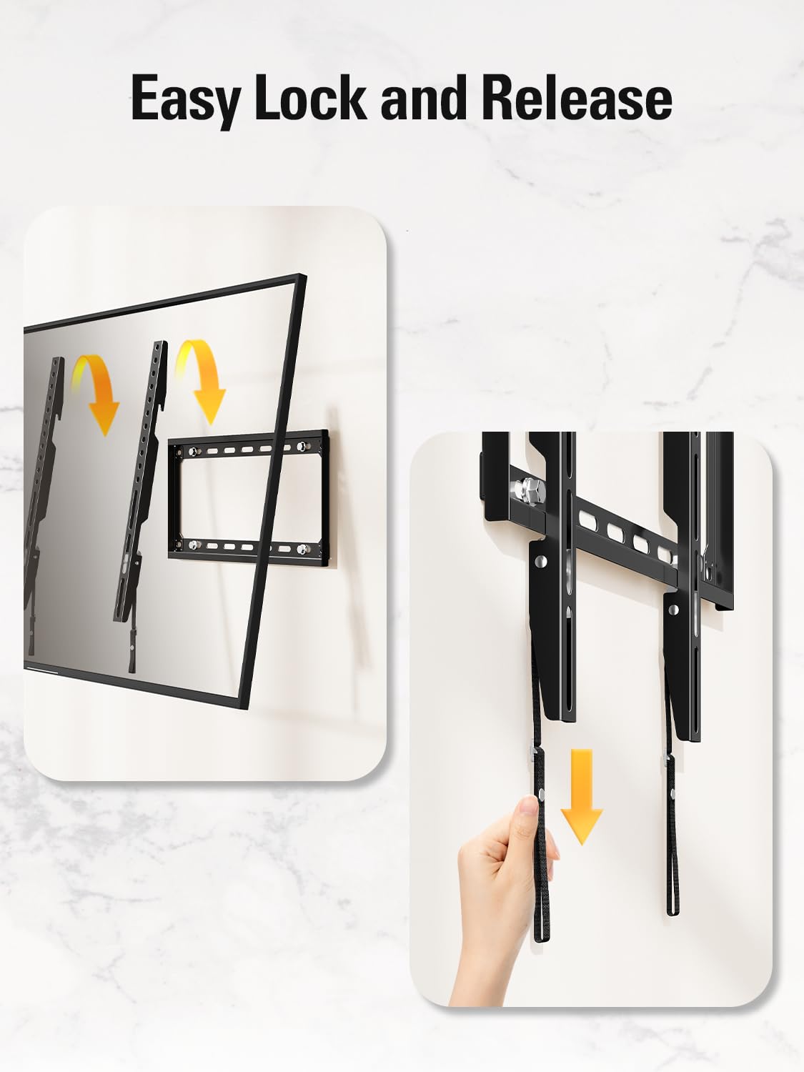 Heavy-duty support up to 100 lbs for versatile TVs.