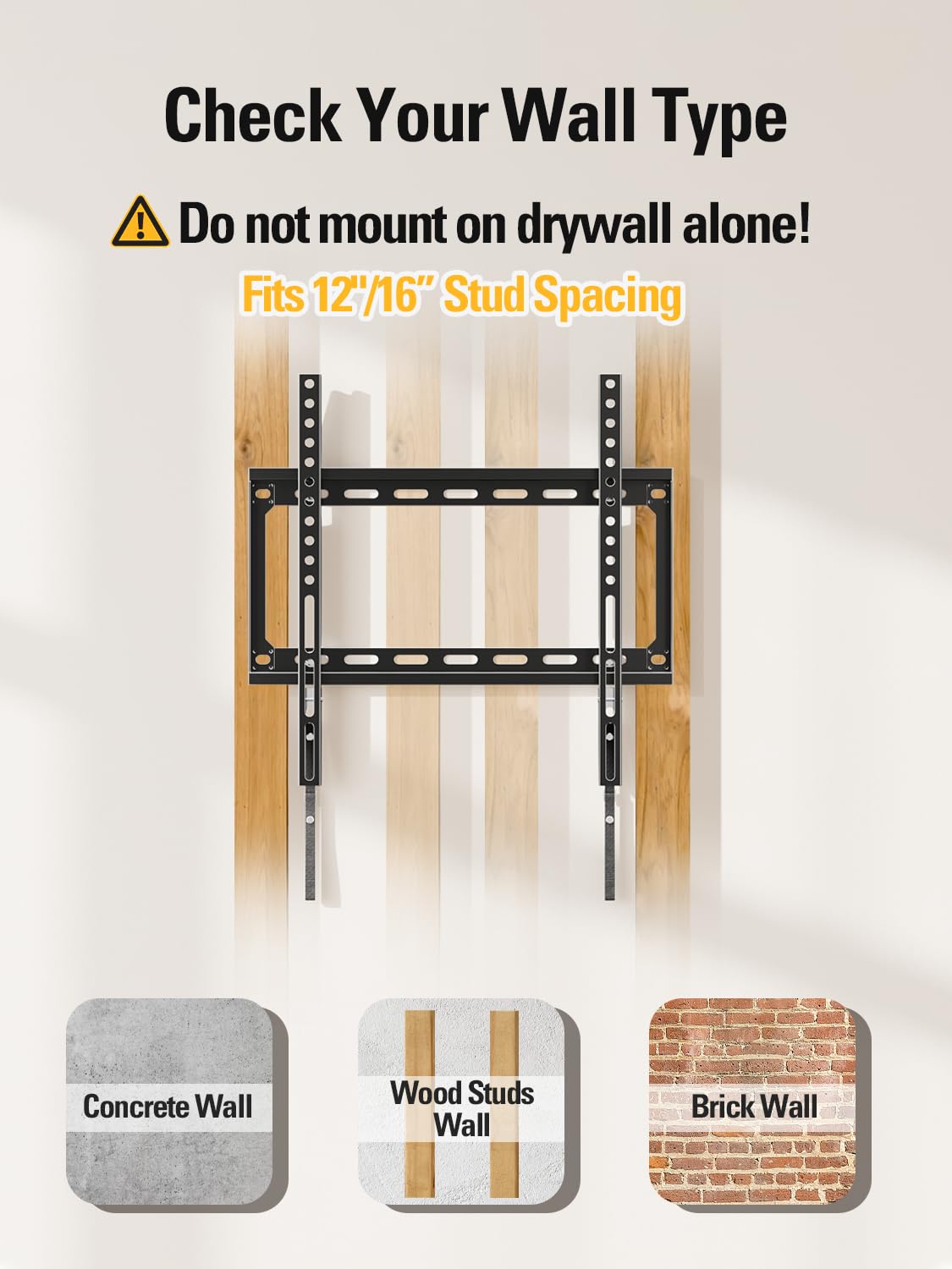 Easy installation kit and bubble level simplify mounting.