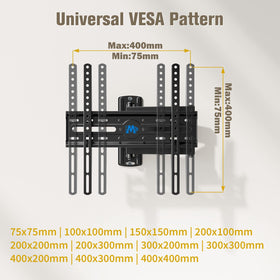 Mounting Dream MD2377 cable management close-up with ties keeping cords organized benefit: neat appearance