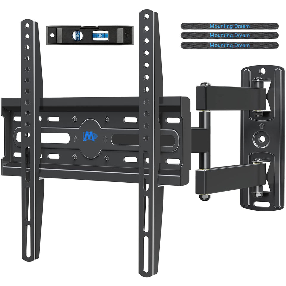 Mounting Dream MD2377 front view showing compact centered design and sturdy frame benefit: stable TV mounting