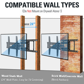 Mounting Dream cable management and bubble level included to organize cords and simplify accurate alignment