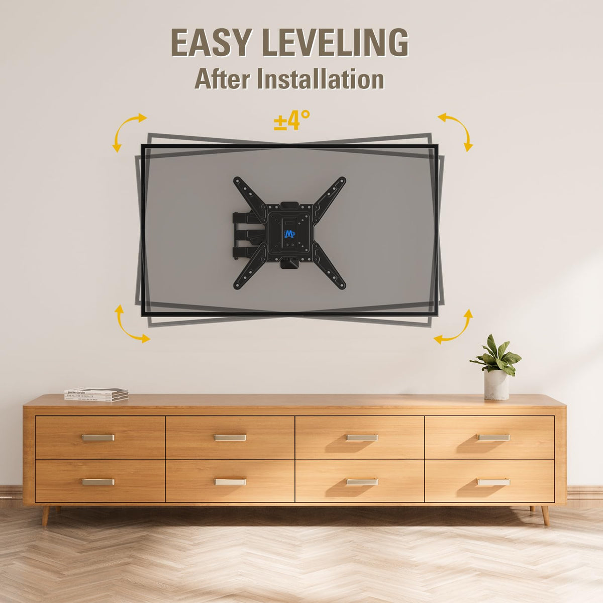 Mounting Dream MD2418-MX cable management clips keeping cords organized and hidden