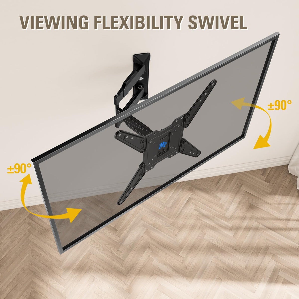 Mounting Dream MD2418-MX arm fully extended demonstrating flexible viewing reach