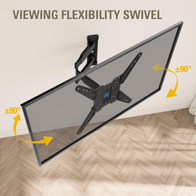 Mounting Dream MD2418-MX arm fully extended demonstrating flexible viewing reach