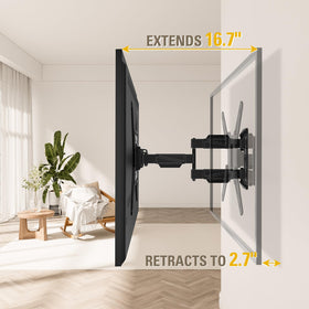 Mounting Dream MD2418-MX installed in living room showcasing swivel and clean look