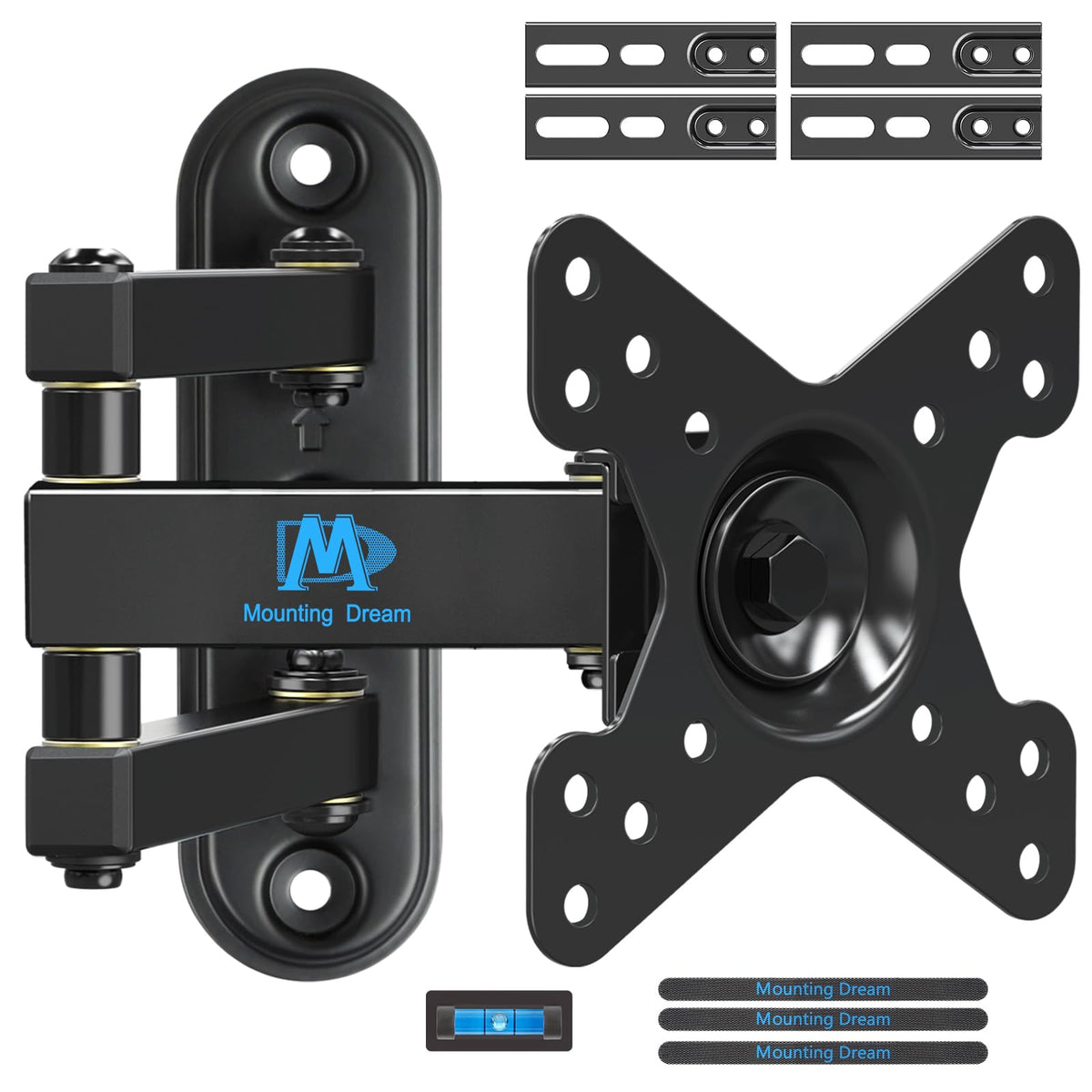 Mounting Dream front-facing mount showing full articulating arm and neat profile benefit
