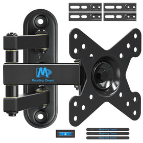 Mounting Dream front-facing mount showing full articulating arm and neat profile benefit
