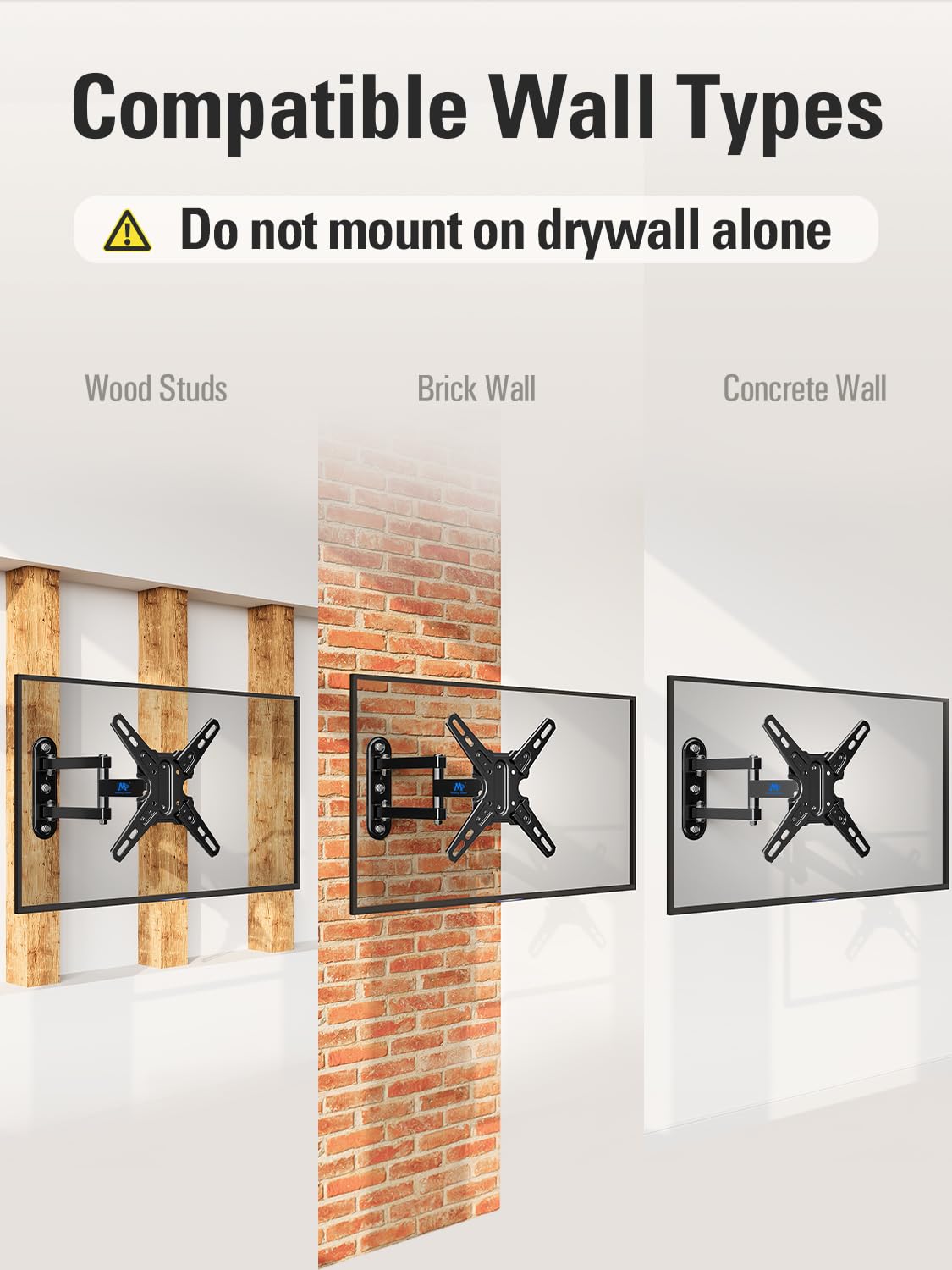 Mounting Dream retracted profile showing low-distance-to-wall saving space in small rooms