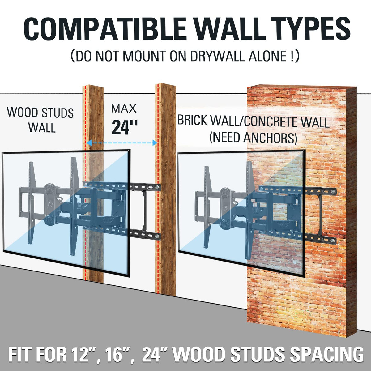 MD2617-24K extension arms included for extra reach and versatility.