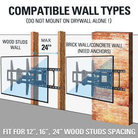 MD2617-24K extension arms included for extra reach and versatility.