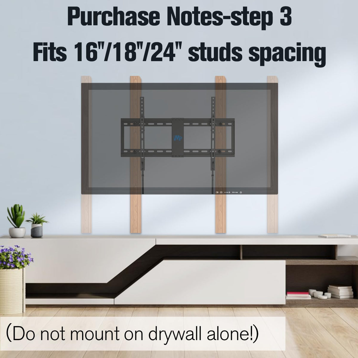 Mounting Dream included screws and template for faster installation