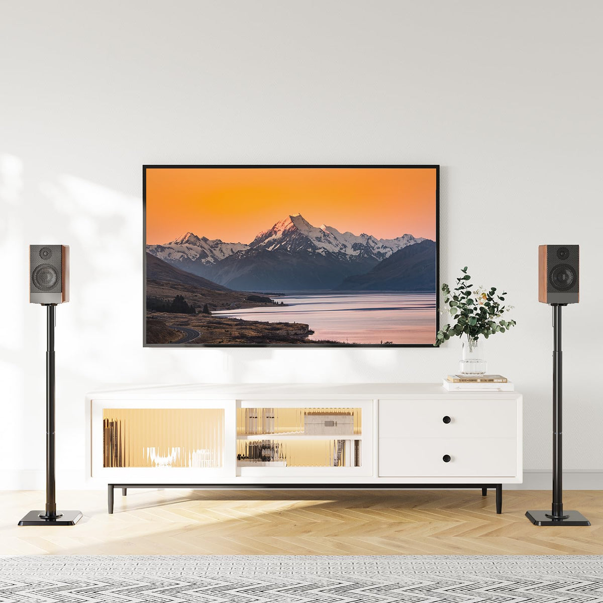 Mounting Dream MD5402 carpet nails and adjustable feet help stability