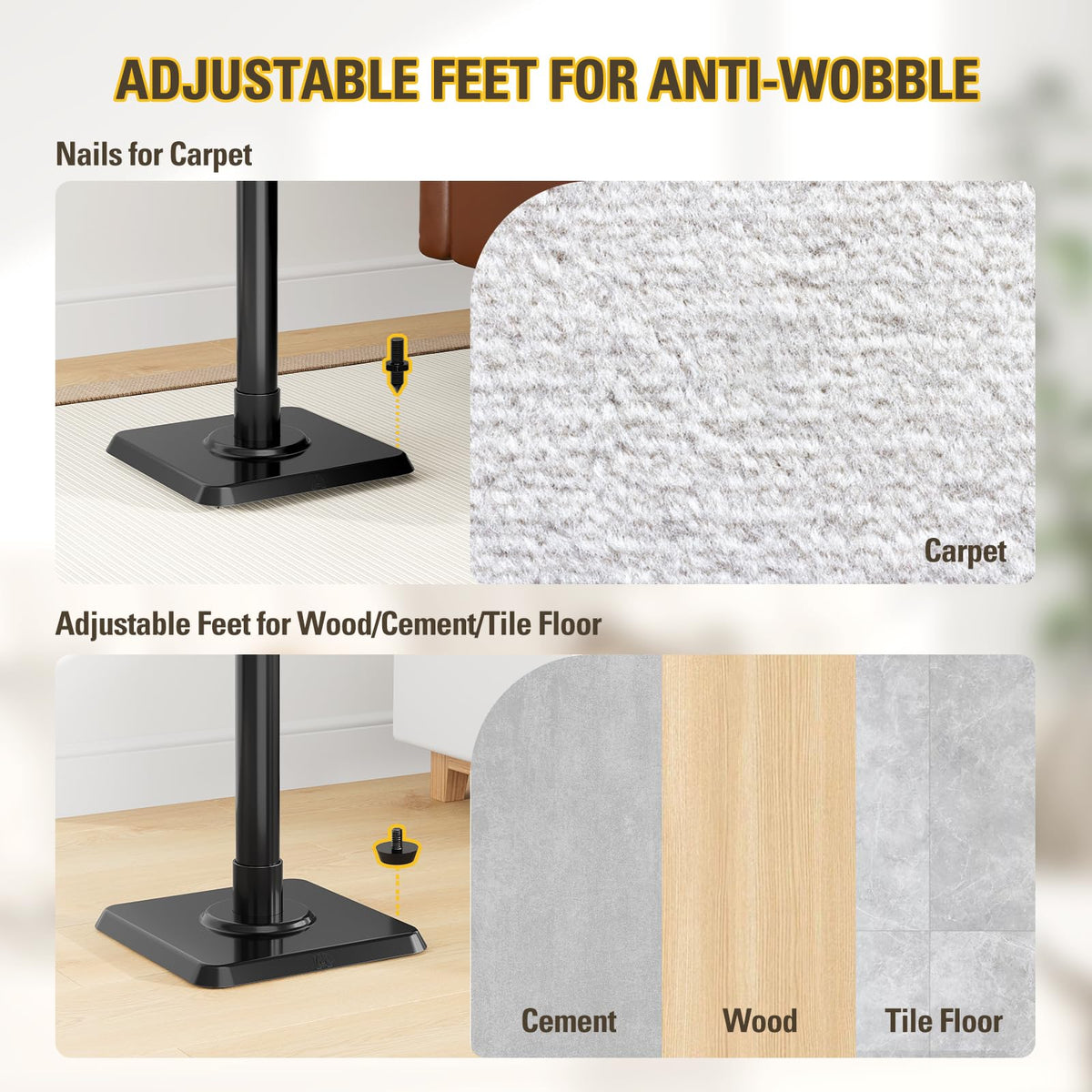 Mounting Dream MD5402 wide base and top plate ensure stability