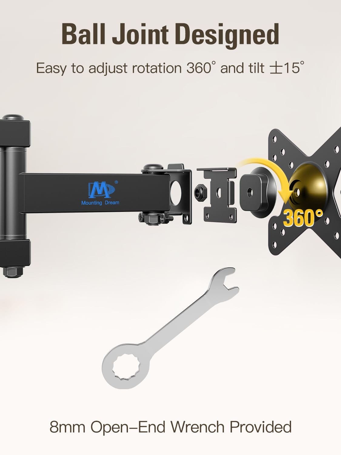 Mounting Dream next to ruler showing compact size and accurate fit