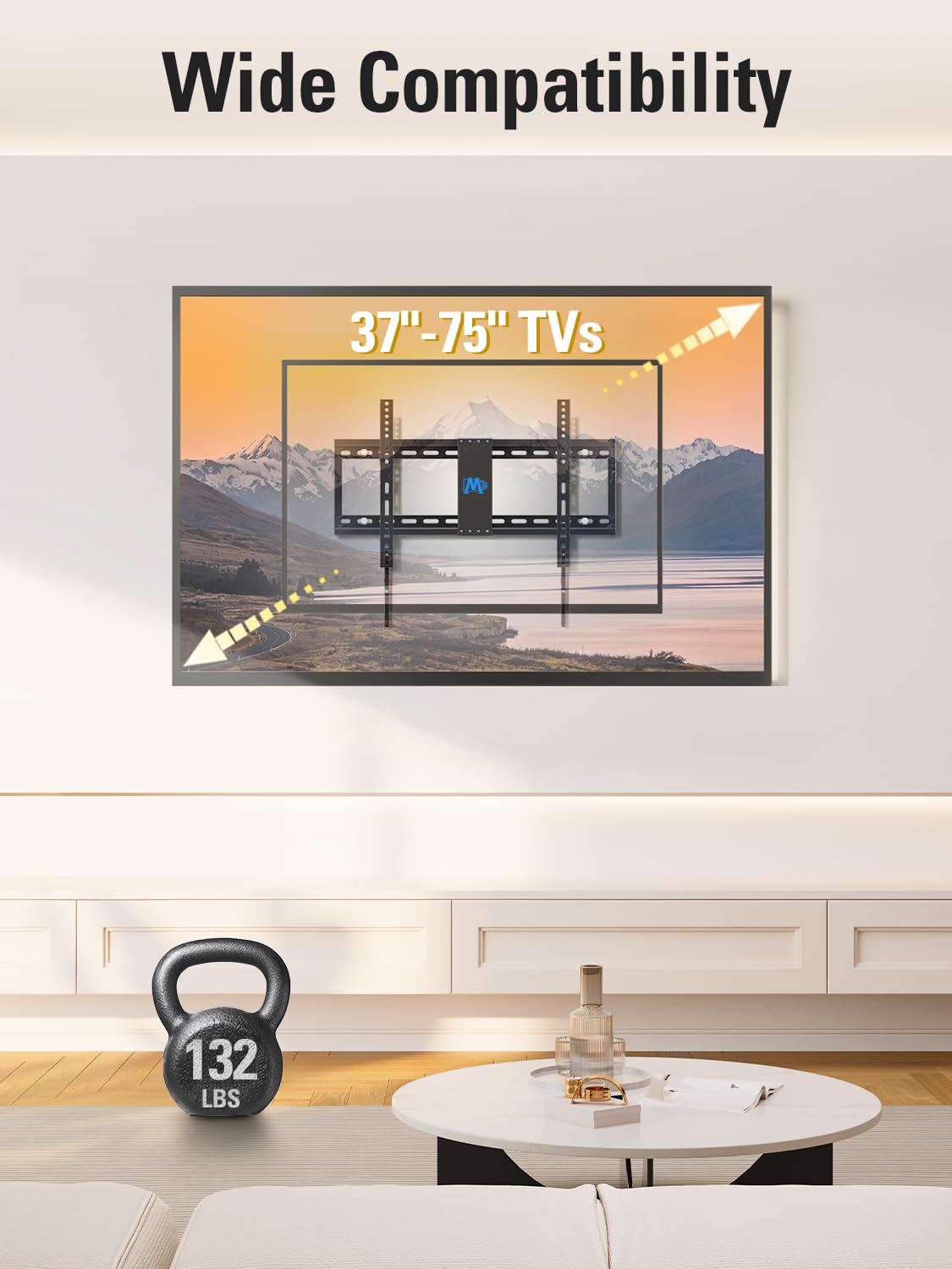 Mounting Dream side profile showing 1.5 inch low-profile gap for tidy cable concealment