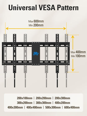Mounting Dream illustrated stud spacing diagram showing 16, 18, and 24 inch compatibility
