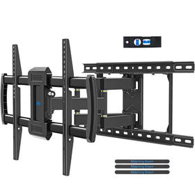 Mounting Dream full motion wall mount on a TV with flexible angles and easy reach