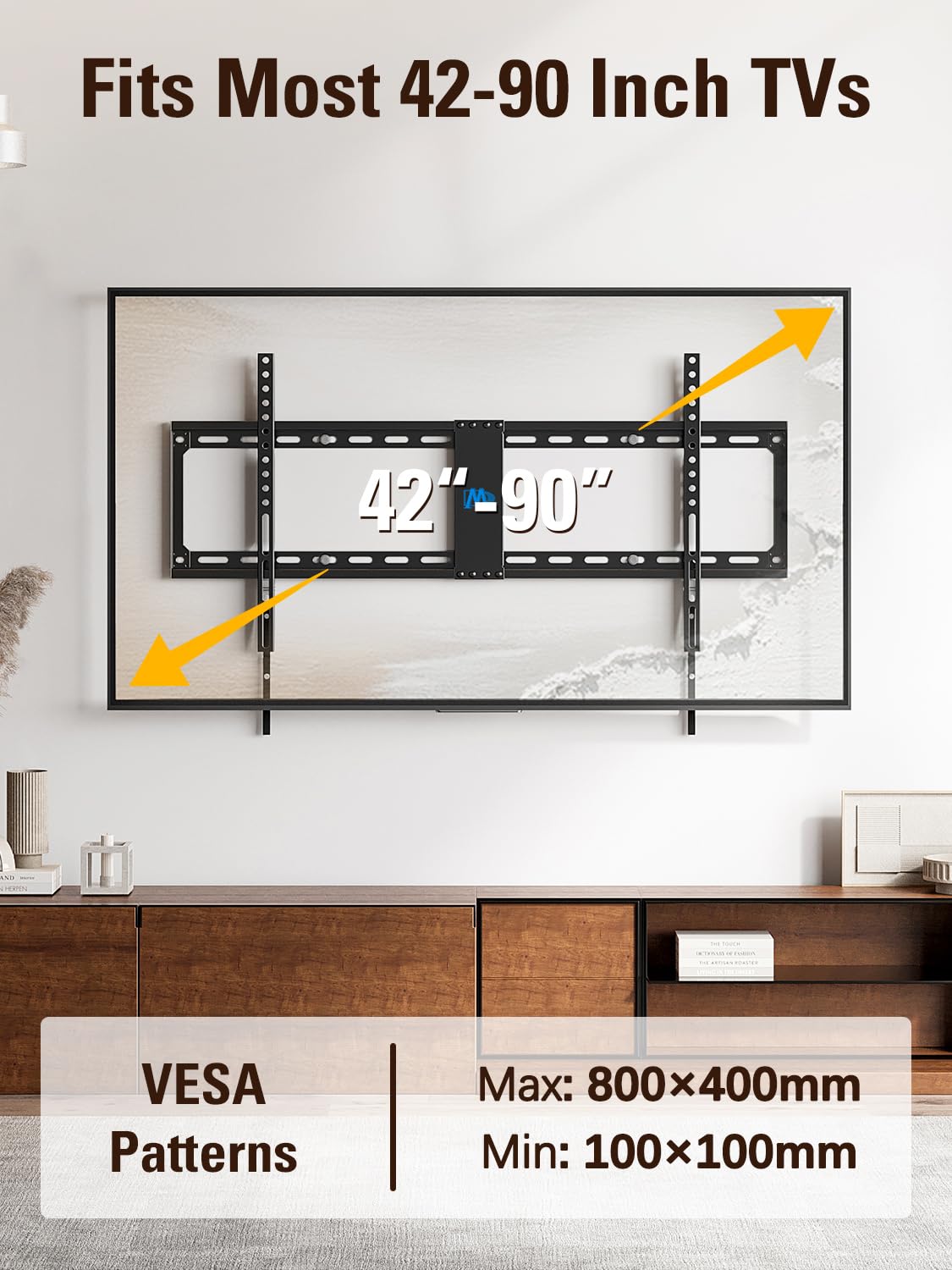 Mounting Dream wall plate displaying long span and stud holes for easier centering