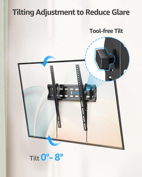 MOUNTUP close-up of the tilt mechanism showing smooth adjustment for glare reduction benefit