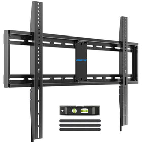 MOUNTUP front view of mounted TV showing clean low profile and stable support