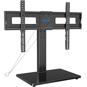 MOUNTUP front view tempered glass base showing stability and sleek design
