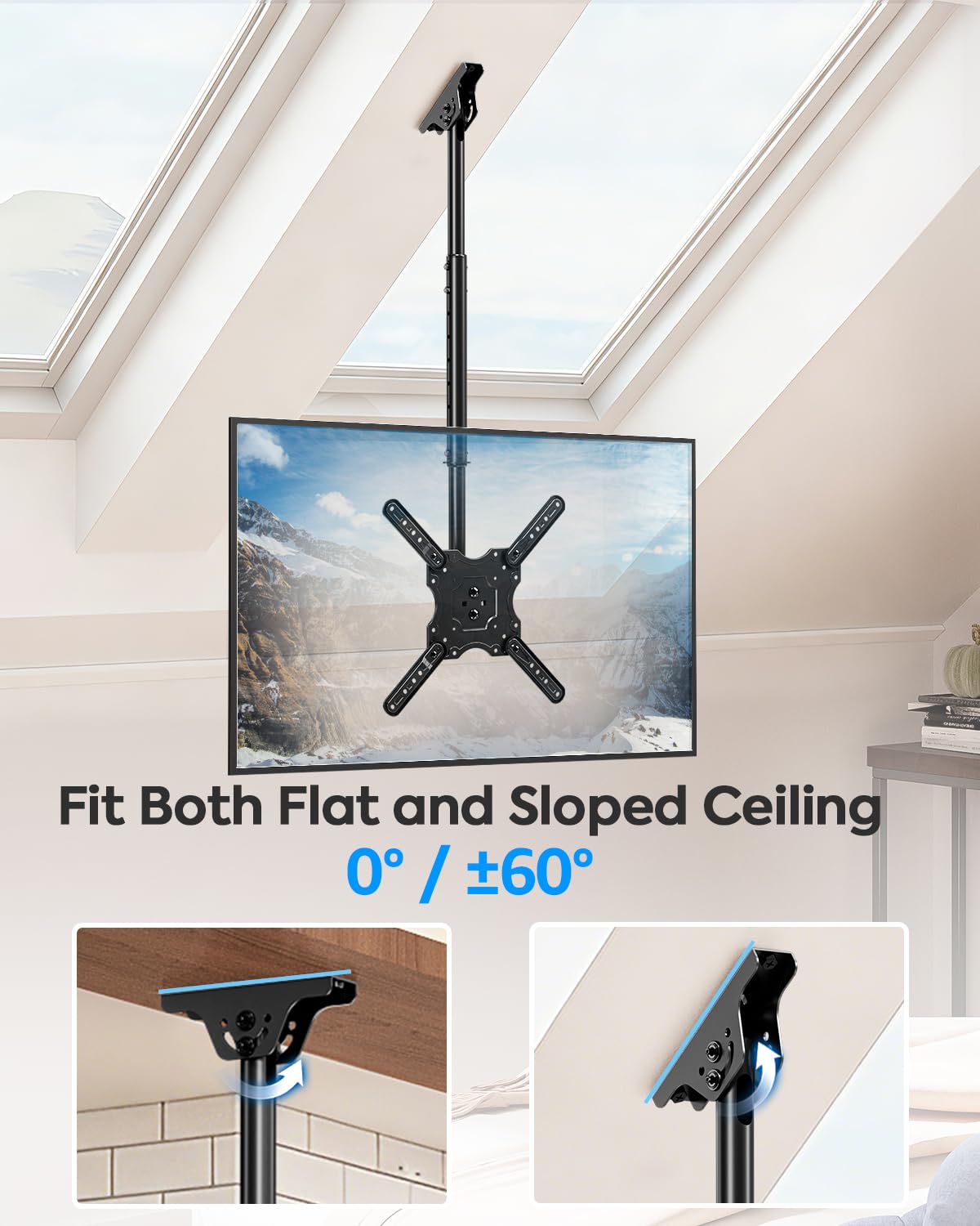 MOUNTUP installed in restaurant providing clear public viewing and space savings