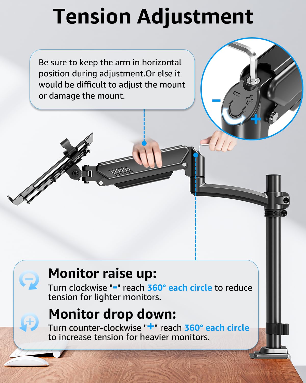 MOUNTUP sturdy arm delivers smooth, reliable motion.