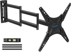 Mountup long-arm TV wall mount with 37.4-inch extension for flexible viewing.