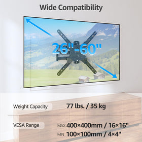 MU0009 extends up to 15.3 inches for flexible placement around furniture