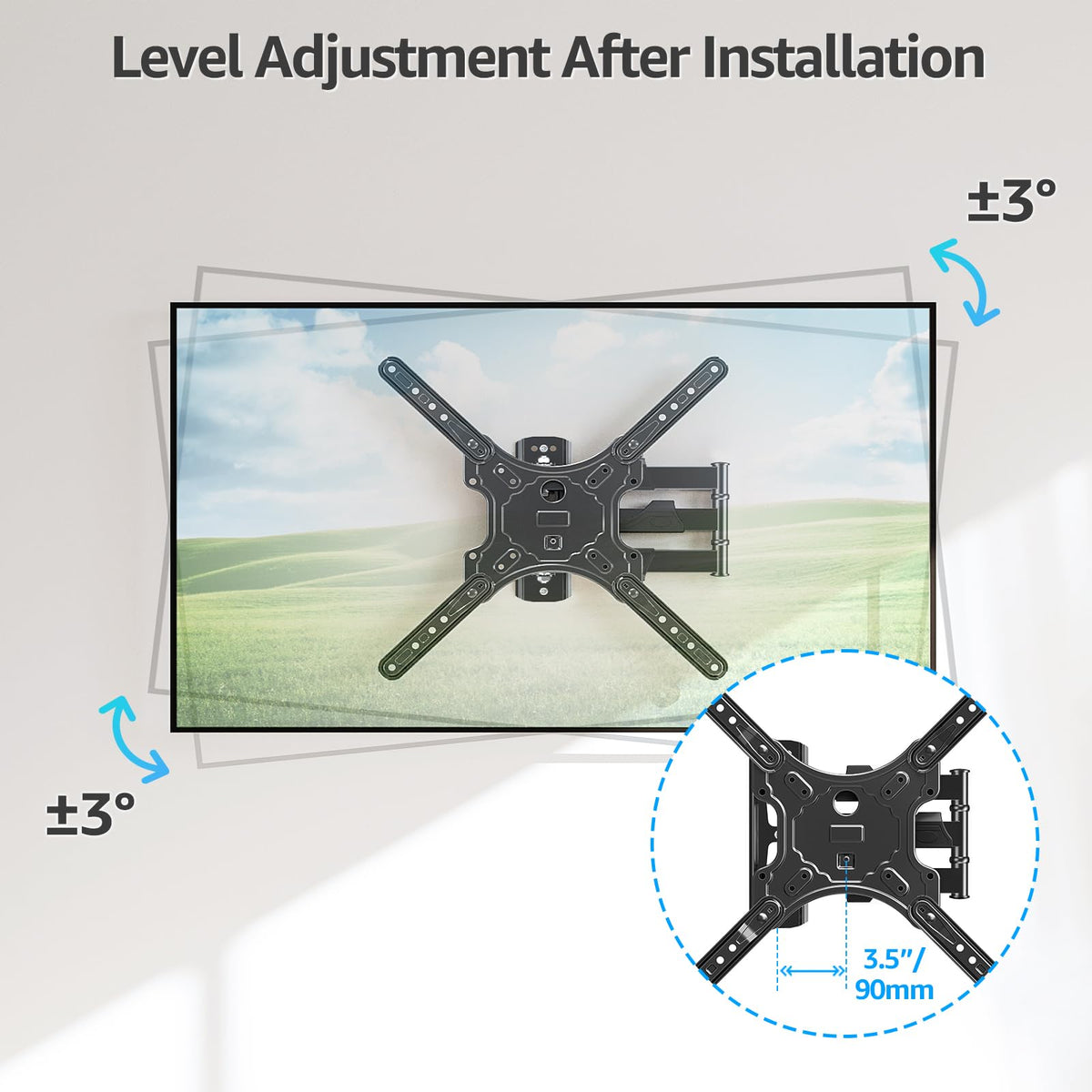 MU0009 wide-wall-plate delivers sturdy support for large screens
