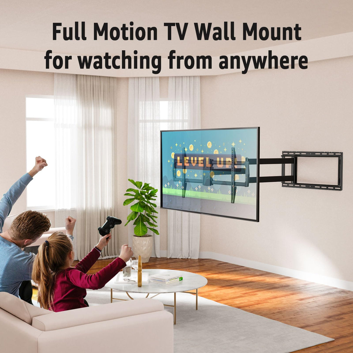 MountUp MU0059 broad compatibility with 42-90 inch TVs