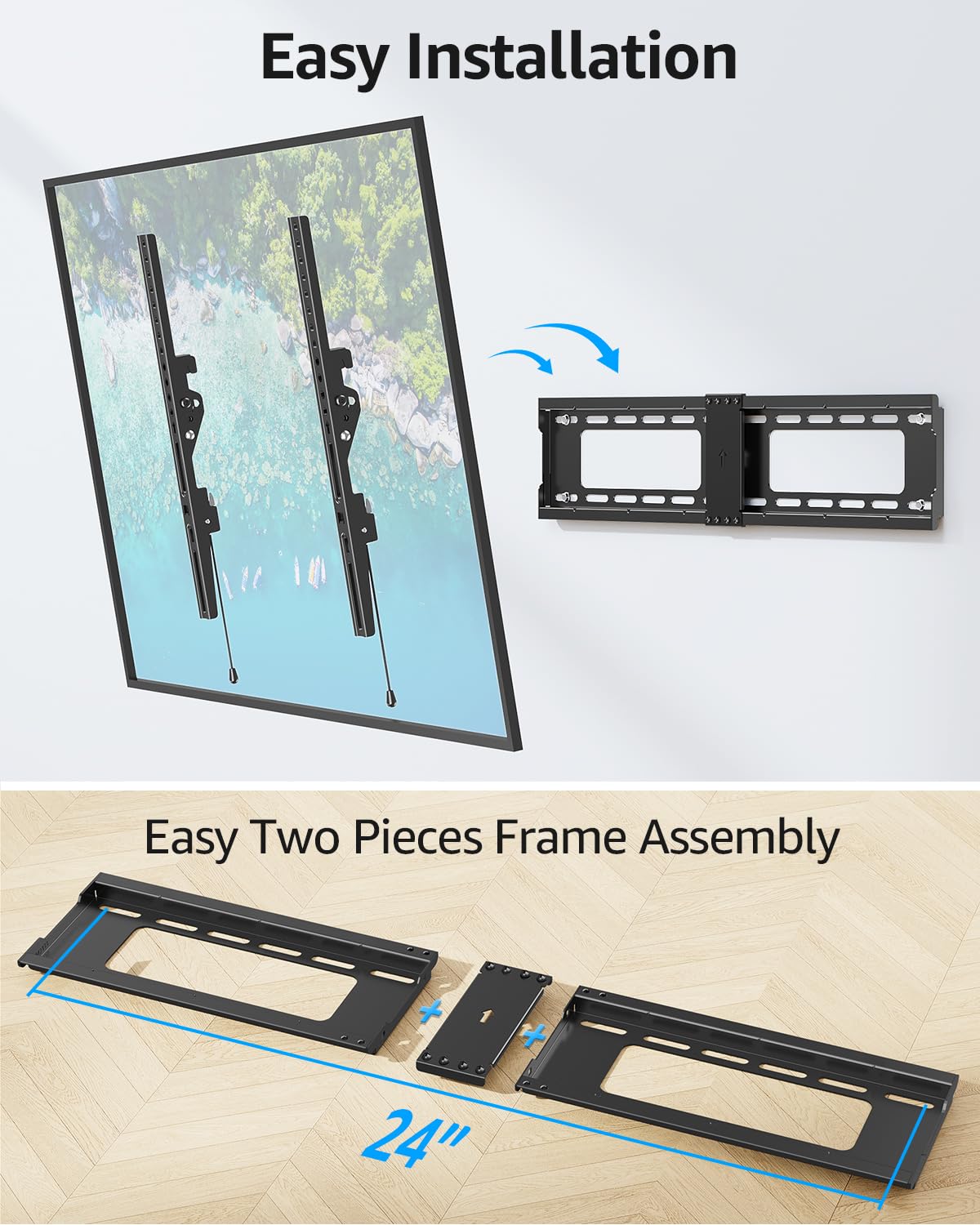 MOUNTUP secure-locking system keeps your TV safely in place.