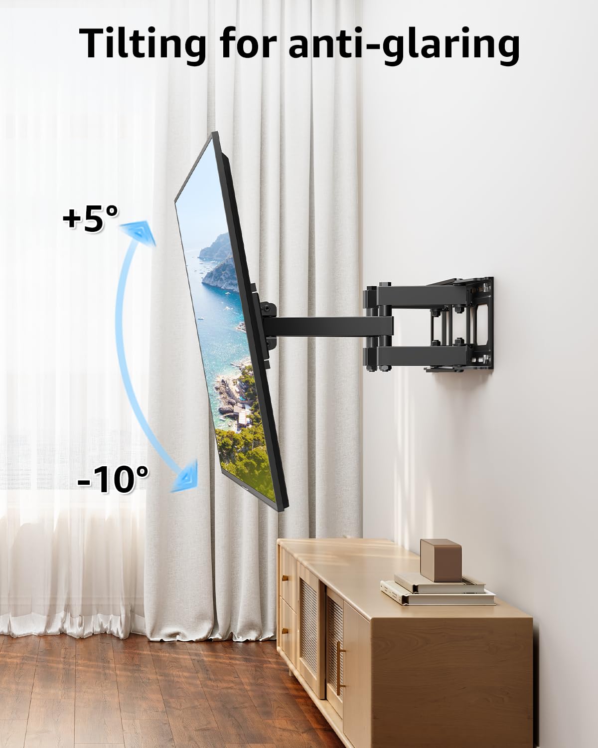 MOUNTUP side profile extended arm illustrating flexible viewing positions